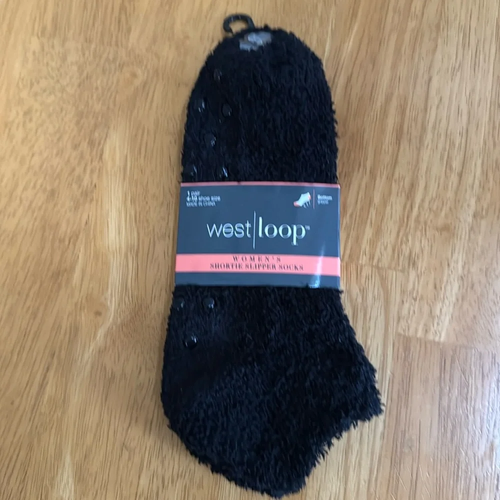 NWT West Loop Gripper Slipper Socks Women Shoe Sz 4-10 1 pr Grip Dots
